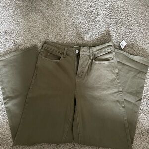 Old Navy Olive Wide-Leg Jeans for Women
